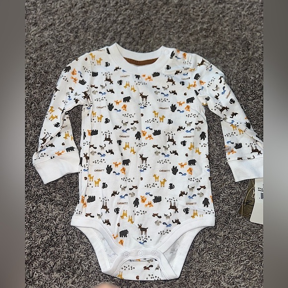 Baby Carhartt Farm Animals 12 Months Snap Button Close One Piece Bodysuit - Picture 1 of 10